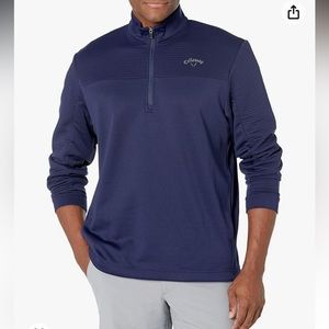 NWT Men's Callaway Golf Pullover 1/4 Zip Ottoman Tech - NAVY